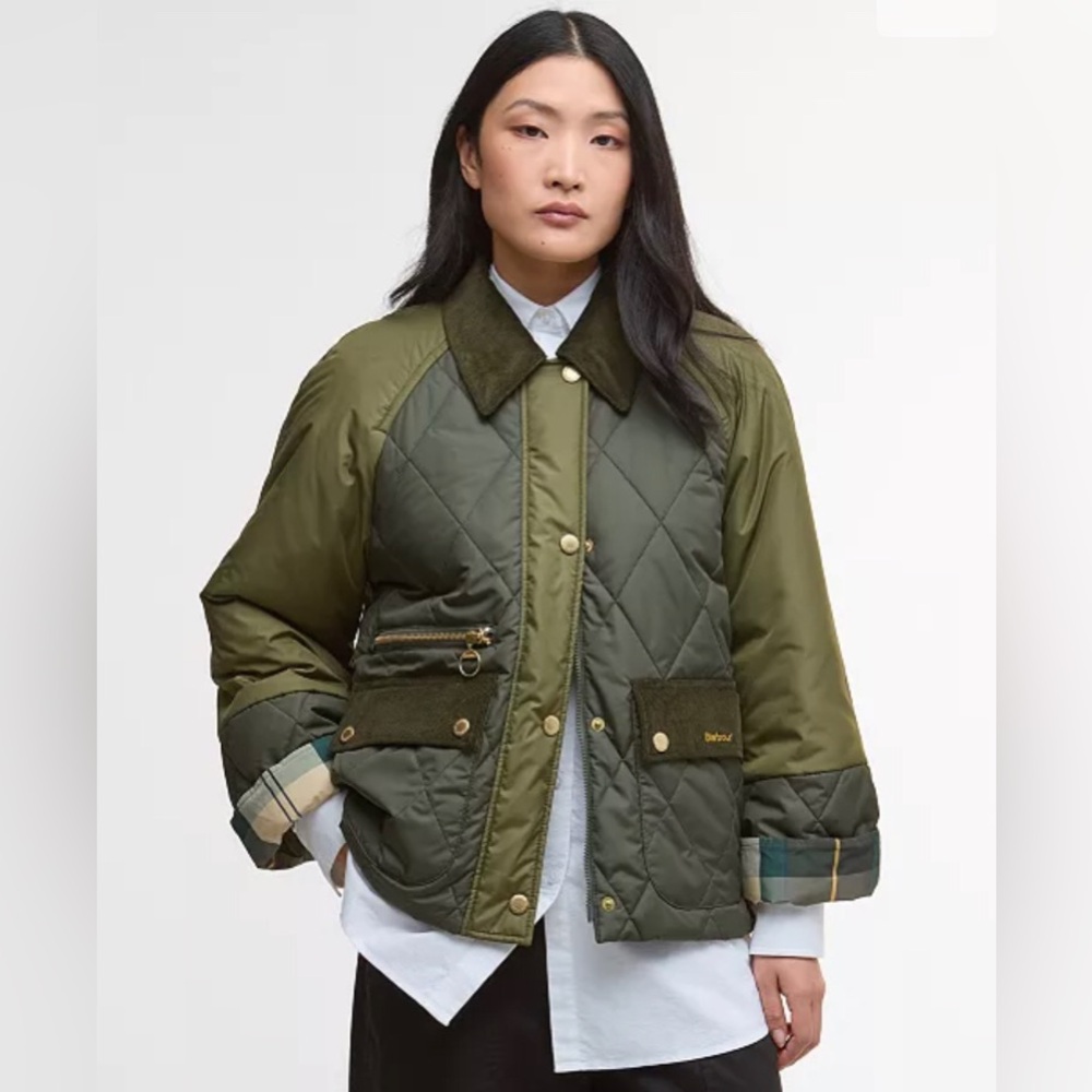 Barbour Women’s Quilted jacket  with Corduroy Trim